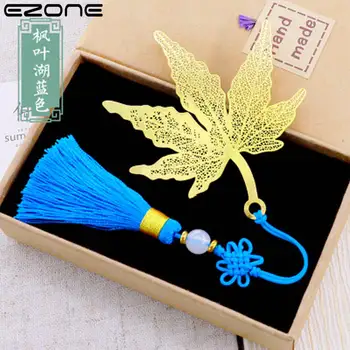 EZONE metalinė žymė Žalvarinė klevo lapas Sycamore lapų likutis Lapų plunksna Kinų stiliaus mazgas Puokštė Studentas Paprasta žymė