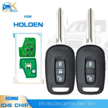 KEYECU 433MHz ID46 Chip Remote Key Fob 2 Button / 3 Button Fob for Chevrolet Captiva for Holden Captiva 2006-2015