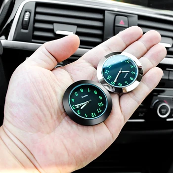 Automobilio laikrodis Šviečiantis automobilių ornamentas Automobilių aksesuarai Citroen C3 Priedai Mini Cooper Model Y Ford Mustang Ford Tesla 3