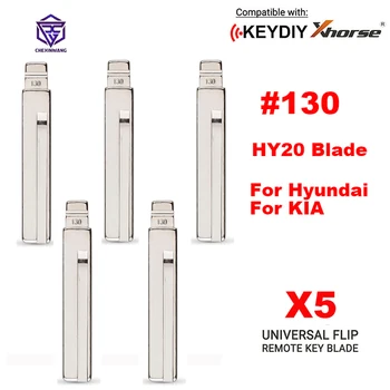 5vnt NO.130 Metal Blank Uncut Flip Remote Key Blade HY20 for Hyundai VERNA for Kia for SSANG YONG President W KD VVDI Key Blade