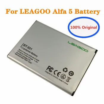 Nauja 2200mAh BT-501 100% originali baterija, skirta LEAGOO Alfa 5 Alfa5 BT 501 BT501 Aukštos kokybės originali pakaitinė baterija Bateria