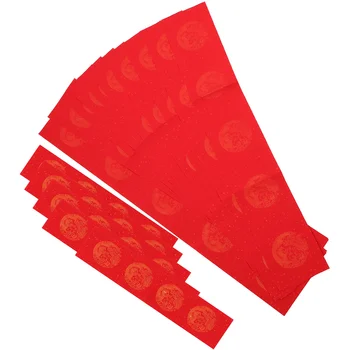 5 Nustato kinų kupleto kaligrafijos popieriaus tuščią slinktį Naujųjų metų raudonojo popieriaus dažymui