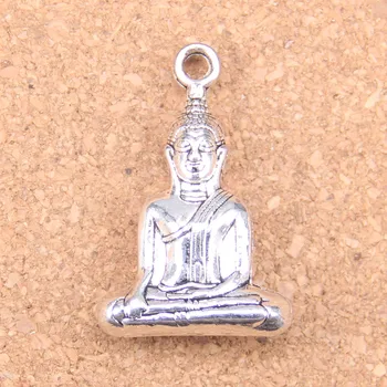 10vnt Charms Meditate Buda 35x23mm Antikvariniai pakabukai,Vintažiniai Tibeto sidabro papuošalai,Pasidaryk pats apyrankių vėriniams