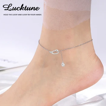 Lucktune Crystal Cat Charms Anklets for Women Stainless Steel Cute Animal Anklet Sandals Leg Chain Boho Jewelry Beach Party Gift