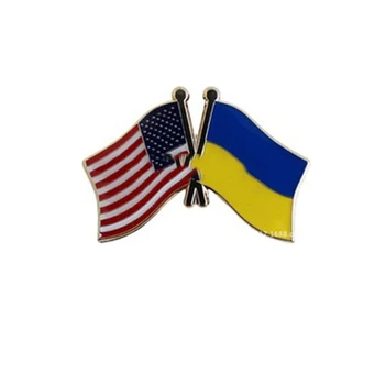 Ukrainos epauletės Patriot vyriško kostiumo smeigtukas Ukrainos vėliavos atlapo smeigtukas 10vnt/lotas