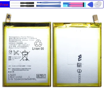 Aukštos kokybės LIS1632ERPC baterija Sony Xperia XZ XZs F8331 F8332 2900mAh
