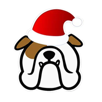 Mielas šuniukas Kalėdinis animacinis filmas Automobilio lipdukas PVC Kūno langas Aplikacija Nešiojamojo kompiuterio dekoracija Aukštos kokybės vandeniui atsparus anti-UV automatinis lipdukas