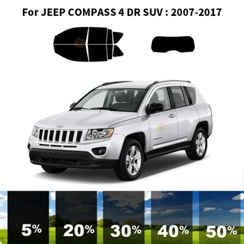 Precut nanokeramikos automobilis UV langų atspalvio rinkinys Automobilinė langų plėvelė JEEP COMPASS 4 DR visureigiui 2007-2017