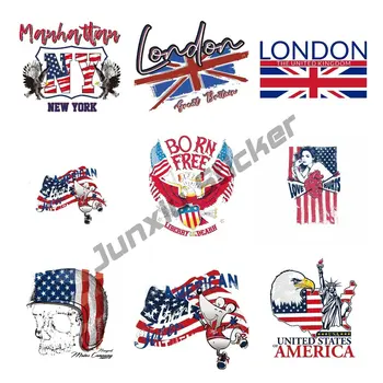 USA UK National Sign Decal Soaring Bald Eagle American Flag Freedom Motociklas vandeniui atsparus lipdukas Nešiojamojo kompiuterio priedai