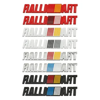 3D automobilio priekinių grotelių emblemos ženklelis Ralliart Lancer 9 Galant ASX Colt Outlander L200 Pajero EVO bagažinės lipdukų lipdukai