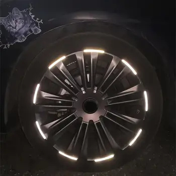 Automobilio rato stebulė Šviesą atspindintis lipdukas Padangų ratlankis Šviečiantys lipdukai Kelio saugos šviesą atspindinti juostelė auto motociklams