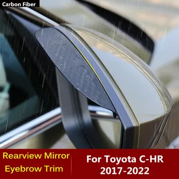 Anglies pluošto galinio vaizdo šoninio veidrodžio skydelio skydelio dangtelio apdailos rėmo skydo antakių priedai Lietus / saulė Toyota C-HR CHR 2017-2022