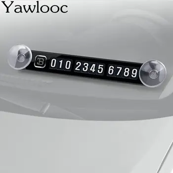 Automobilio priekinis priekinis stiklas Laikini automobilių statymo kortelės lipdukai Magnetas Telefono numeriai Universalūs automobilių priedai