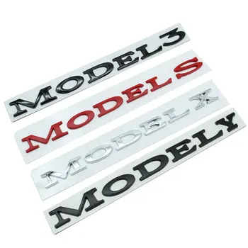 MODEL 3 MODEL S MODEL X MODEL Y raidžių emblema automobilio lipdukai TESLA serijai refit galinės bagažinės etiketės priedai dekoravimo lipdukas
