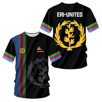 ERI-UNITED Eritrėjos marškinėliai 3D Print Africa Vyriški marškinėliai Vasara plius dydis Moterys Eritrėjos vėliava Trumpomis rankovėmis Marškinėliai Dropshipping