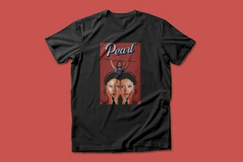Pearl Unisex Tshirt Pearl Movie Plakato marškinėlių siaubo filmas