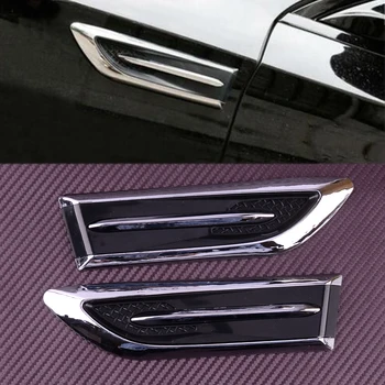 1 Pora Universal ABS Car Left Right Side Body Wing Emblem Badge Trim Cover Decoration Lipdukas Naujas