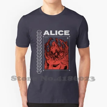 Alice Fashion Vintage Tshirt marškinėliai Pop Art Music Alice Chromatica Psichikos sveikata Smegenys