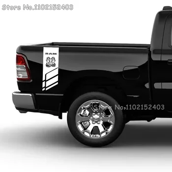 Lipdukai Dodge Ram 1500 2500 Hemi Rebel 5,7 litro sunkvežimio galinių durų šoninės grafikos lipdukas Vinilo dangtelis Auto Pasidaryk pats priedai