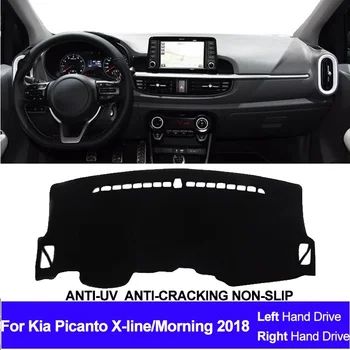 Automobilio prietaisų skydelio dangtelis Kia Picanto X-line / Rytas 2018 Dash Board Dash Mat Pad Kilimas Dangtelis Auto Pad Kilimėlis Saulės atspalvis Dashmat