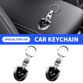 Car Styling Car Keychain 3D metalinių raktų pakabukų rinkinys SsangYong Actyon Kyron Korando Rexton Tivoli automobilių aksesuarai