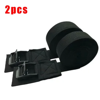 2 vnt 3Mx25mm juodas kaklaraištis dirželis stiprus reketinis diržas bagažo krepšys krovinio tvirtinimas metaline sagtimi Automobilio įtempimo diržų dalys