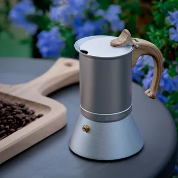 Moka puodas Skandinaviškas espresso Pagrindinis Moka puodas Maistinio lygio aliuminio kavos aparato dangtis Apatinis kavos puodo indukcinis šildymas