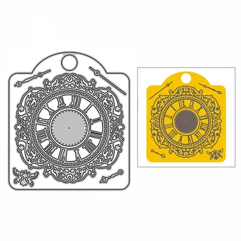 Naujas nėriniuotas laikrodis Tag Plate Craft Embossing Mold 2021 Metalo pjovimo štampai 