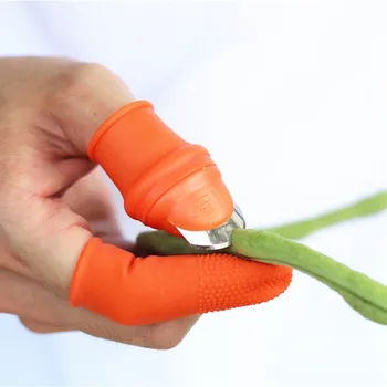 Silikoninis nykščio peilis Pirštų apsauga Daržovių derliaus nuėmimo peilis Paprastas ašmenų žirklės Pjovimo žiedai Sodo pirštinės Nauja