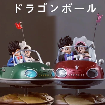 Dragon Ball Z Goku Chichi vestuvių vairavimo kapsulė Corp automobilis Pilna figūra Puikus modelis Statula Gimtadienio dovana Vestuvių dovana