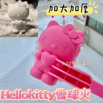 NAUJA Hello Kitty Sanrio Kawaii Mielas animacinis filmas Sniego gniūžtės forma Sniego gniūžtės kova Sniego įrankiai Vaikų antifrizas Rankiniai žaislai Didmeninė prekyba