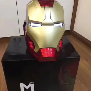 Naujausias Marvel Keršytojų Geležinio žmogaus šalmas Cosplay 1:1 Light Led Ironman Kaukė PVC veiksmo figūrėlė Žaislai Vaiko Suaugusiojo Dovana